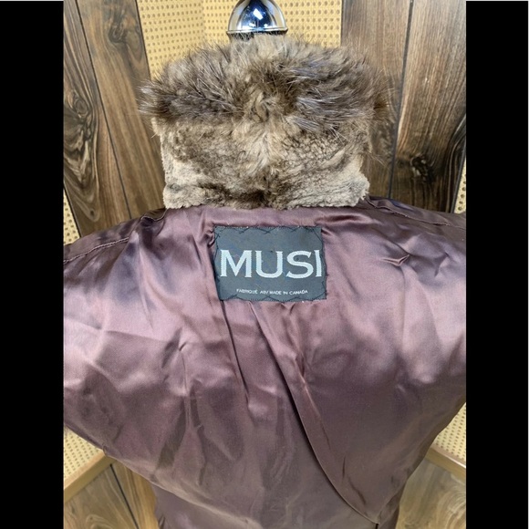 MUSI CANADA BROWN SHEARED & LONG HAIRED BEAVER TRIM FUR VEST JACKET SMALL 2 - 4 - Picture 11 of 11